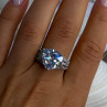 Vintage Design 925 Sterling Silver Amber Ring Size 9