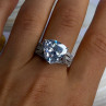 Vintage Design 925 Sterling Silver Amber Ring Size 9