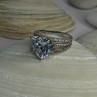 Vintage Design 925 Sterling Silver Amber Ring Size 9