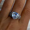 Vintage Design 925 Sterling Silver Amber Ring Size 9