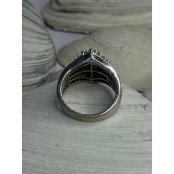 925 Sterling Silver Cz Ring Size 10