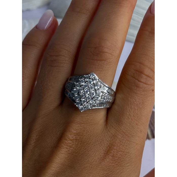 925 Sterling Silver Cz Ring Size 10