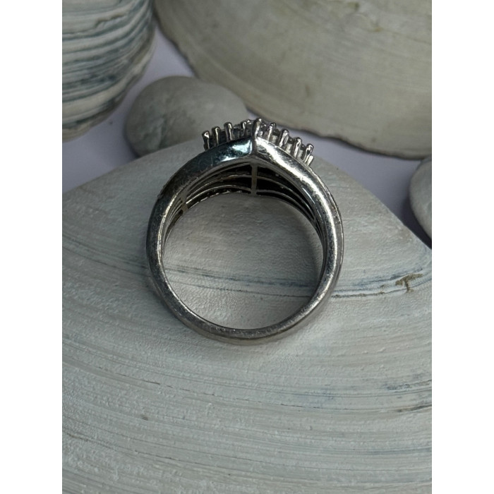 925 Sterling Silver Cz Ring Size 10