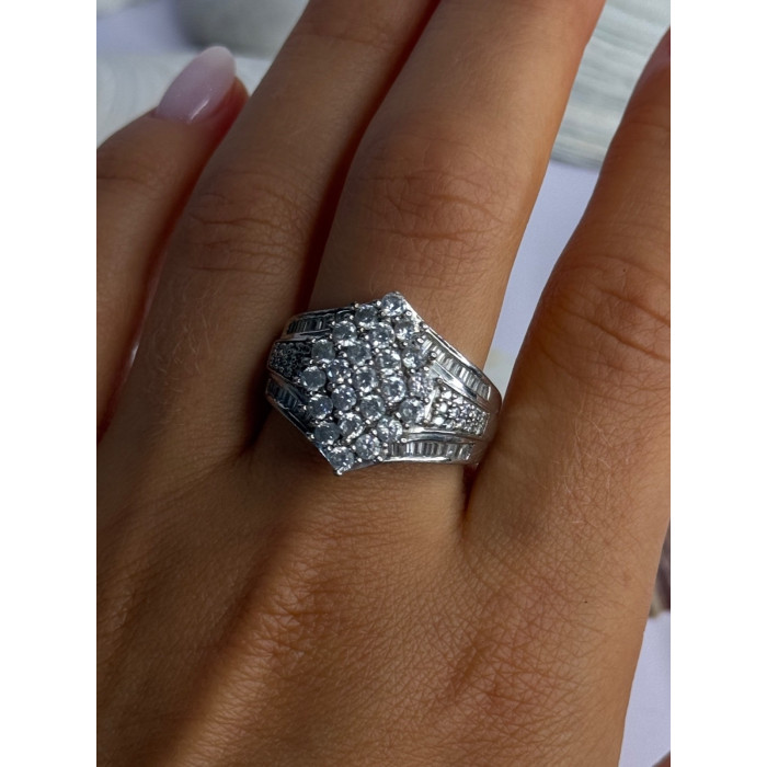 925 Sterling Silver Cz Ring Size 10