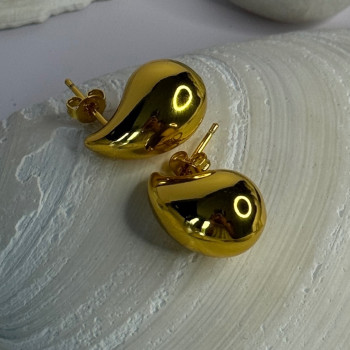 925 Sterling Silver Gold Plated Drop Earrings Length 0.7 Inch