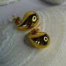 925 Sterling Silver Gold Plated Drop Earrings Length 0.7 Inch