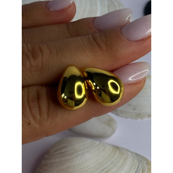 925 Sterling Silver Gold Plated Drop Earrings Length 0.7 inch