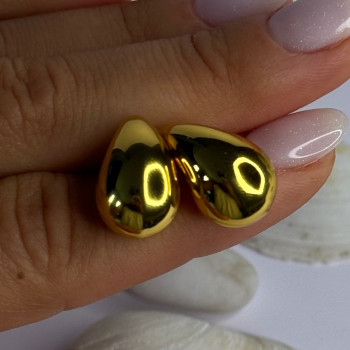 925 Sterling Silver Gold Plated Drop Earrings Length 0.7 Inch