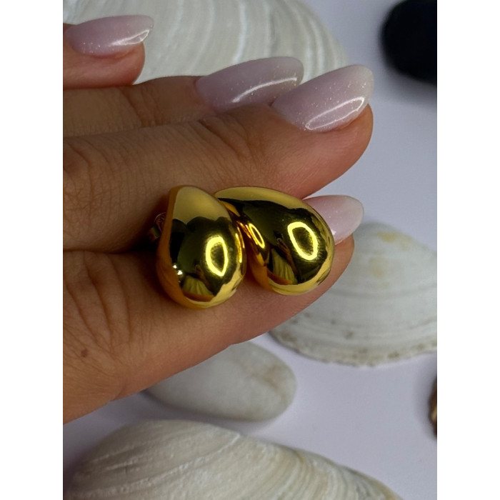 925 Sterling Silver Gold Plated Drop Earrings Length 0.7 inch