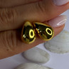 925 Sterling Silver Gold Plated Drop Earrings Length 0.7 Inch