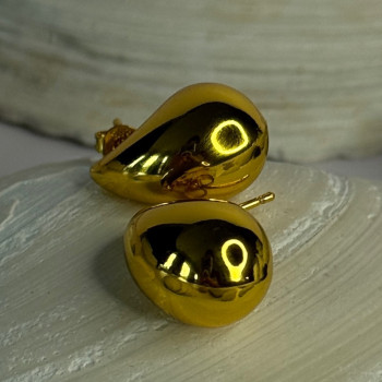 925 Sterling Silver Gold Plated Drop Earrings Length 0.7 Inch