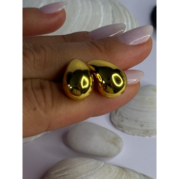 925 Sterling Silver Gold Plated Drop Earrings Length 0.7 inch