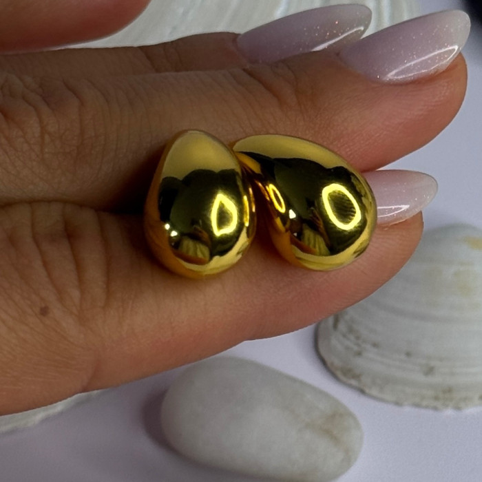 925 Sterling Silver Gold Plated Drop Earrings Length 0.7 Inch