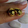 925 Sterling Silver Gold Plated Drop Earrings Length 0.7 Inch