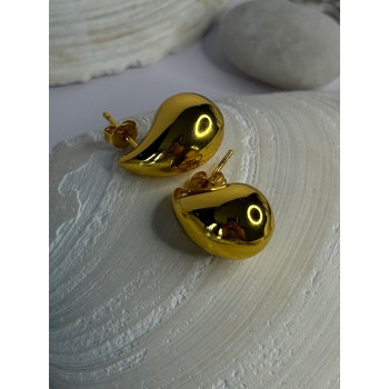 925 Sterling Silver Gold Plated Drop Earrings Length 0.7 inch