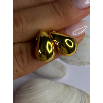 925 Sterling Silver Gold Plated Drop Earrings Length 0.7 inch