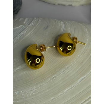 925 Sterling Silver Gold Plated Drop Earrings Length 0.7 inch