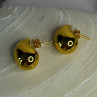 925 Sterling Silver Gold Plated Drop Earrings Length 0.7 Inch
