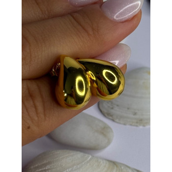 925 Sterling Silver Gold Plated Drop Earrings Length 0.7 inch