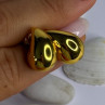 925 Sterling Silver Gold Plated Drop Earrings Length 0.7 Inch