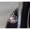 14K White Gold Sapphires & Diamond Chain With Pendant