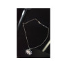 14K WHITE GOLD SAPPHIRES & DIAMOND CHAIN WITH PENDANT