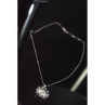 14K White Gold Sapphires & Diamond Chain With Pendant
