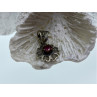 925 Sterling Silver Pink Topaz Scarlet Flower Pendant