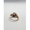 14K YELLOW GOLD RING TANZANITE & DIAMOND SIZE 6