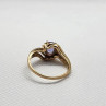 14K YELLOW GOLD RING TANZANITE & DIAMOND SIZE 6