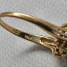 14K YELLOW GOLD RING TANZANITE & DIAMOND SIZE 6