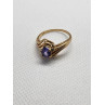 14K YELLOW GOLD RING TANZANITE & DIAMOND SIZE 6
