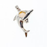 925 Sterling Silver Pearl Dolphin Pendant