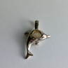 925 Sterling Silver Pearl Dolphin Pendant
