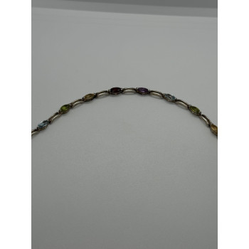 925 STERLING SILVER TOURMALINES BRACELET