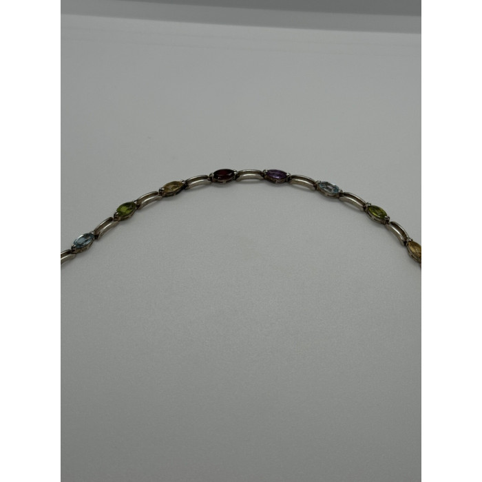 925 STERLING SILVER TOURMALINES BRACELET