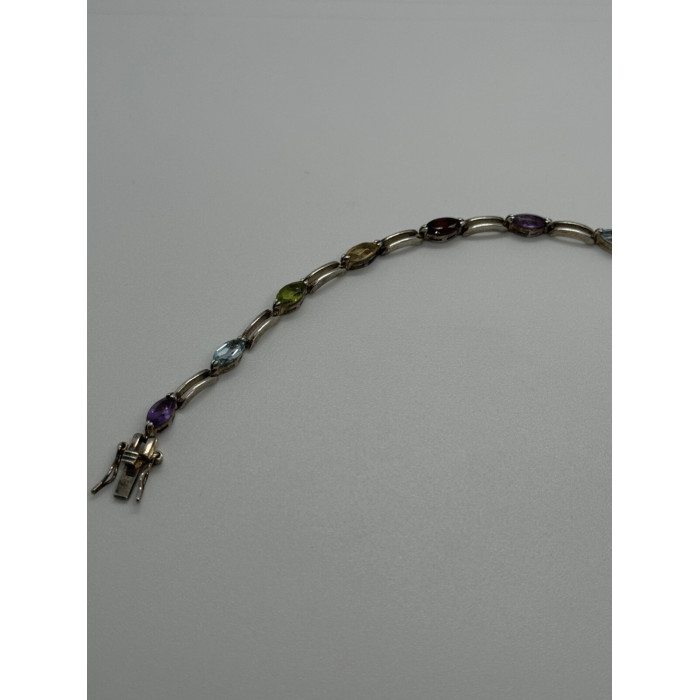925 STERLING SILVER TOURMALINES BRACELET