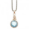 925 Sterling Silver Blue Spinel Chain With Pendant