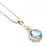 925 Sterling Silver Blue Spinel Chain With Pendant