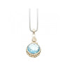 925 STERLING SILVER BLUE SPINEL CHAIN WITH PENDANT