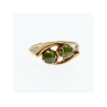 925 Sterling Silver Gold Plated Nephrite Ring Size 7