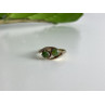 925 Sterling Silver Gold Plated Nephrite Ring Size 7