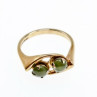 925 Sterling Silver Gold Plated Nephrite Ring Size 7