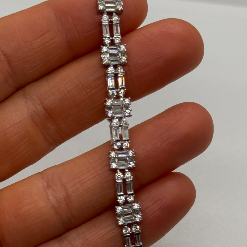 925 Sterling Silver CZ Bracelet