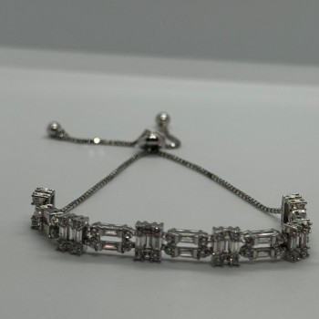 925 Sterling Silver CZ Bracelet