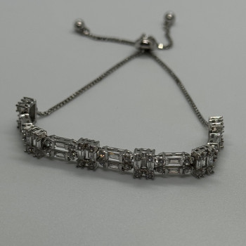 925 Sterling Silver CZ Bracelet