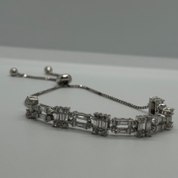 925 Sterling Silver CZ Bracelet