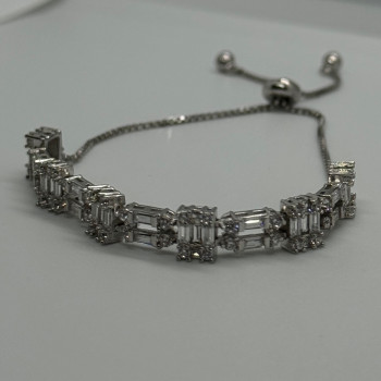 925 Sterling Silver CZ Bracelet