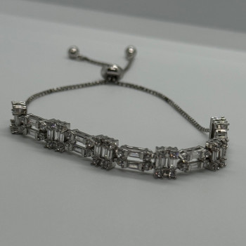 925 Sterling Silver CZ Bracelet
