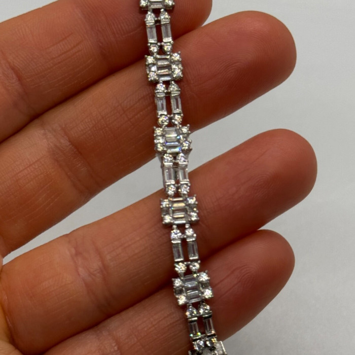 925 Sterling Silver CZ Bracelet